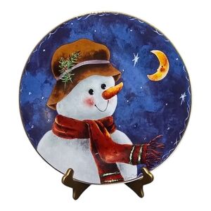 Elaine Thompson Snowman Platter